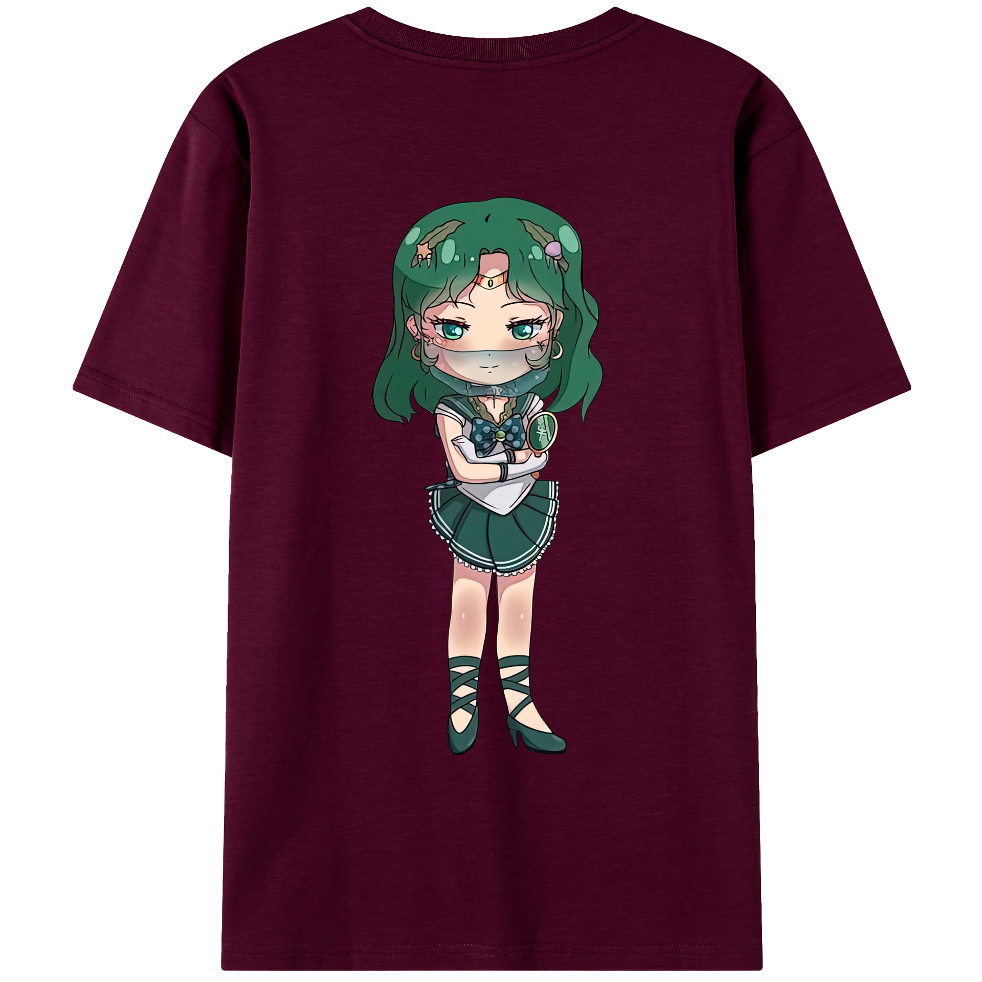 （画像用） 美少女戦士セーラームーン 海王 みちる（かいおう みちる） Sailor Moon Kaiou Michiru レディース半袖Tシャツ(バックプリント)